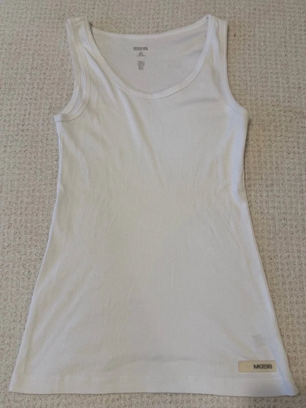 Michael Michael Kors Ribbed Tank Top White Size L